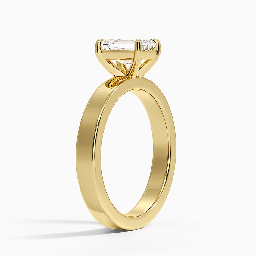 Peyton 3mm Solitaire Ring Yellow Gold 18k Emerald Engagement Ring