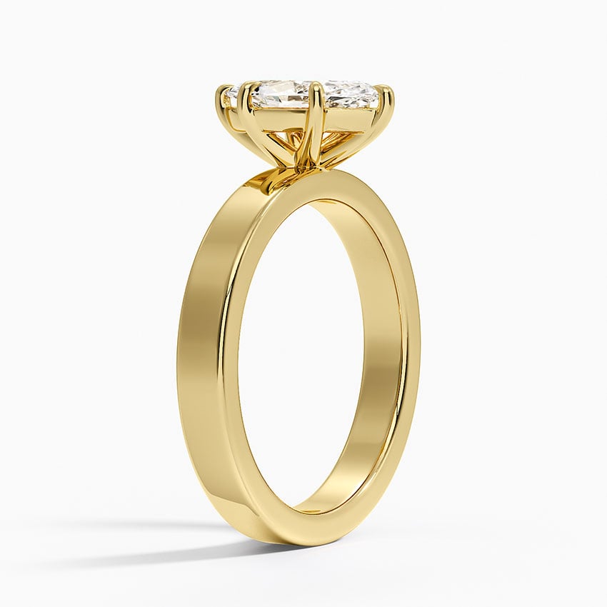 Peyton 3mm Solitaire Ring Yellow Gold 18k Marquise Engagement Ring