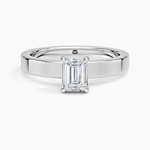 Peyton 3mm Solitaire Ring Platinum Emerald Engagement Ring