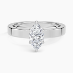 Peyton 3mm Solitaire Ring Platinum Marquise Engagement Ring