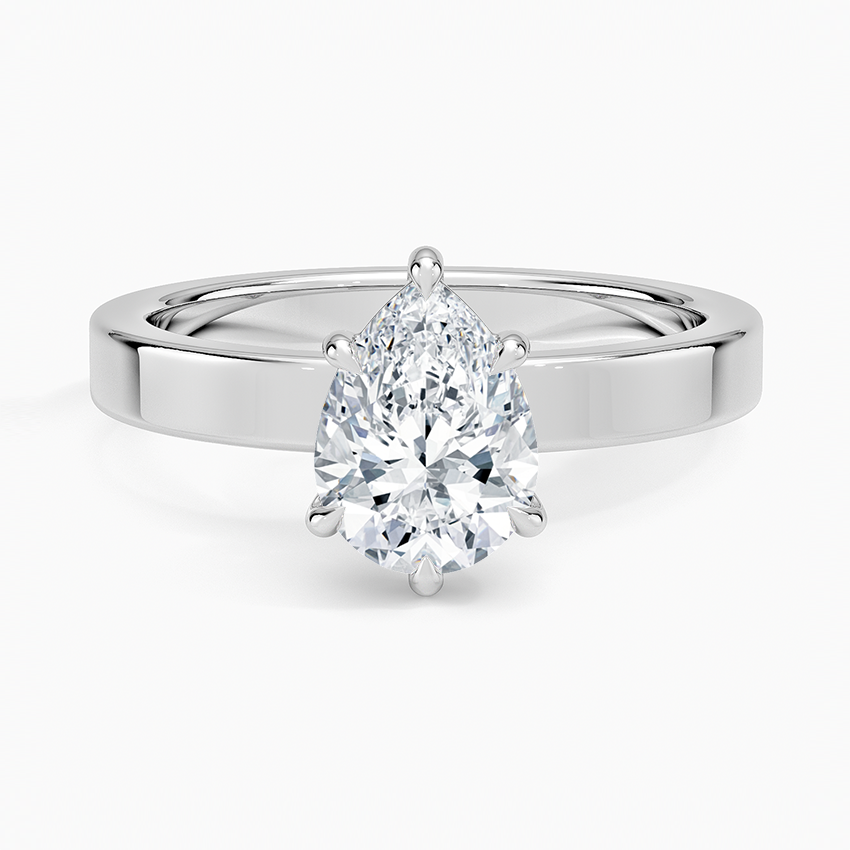 Peyton 3mm Solitaire Ring Platinum Pear Engagement Ring