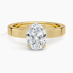 Peyton 3mm Solitaire Ring Yellow Gold 18k Oval Engagement Ring