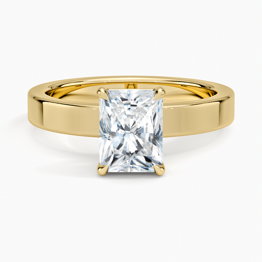 Peyton 3mm Solitaire Ring Yellow Gold 18k Radiant Engagement Ring