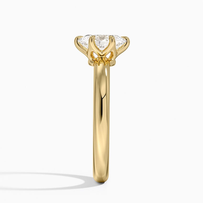 Esme 2.5mm Solitaire Ring Yellow Gold 18k Oval Engagement Ring