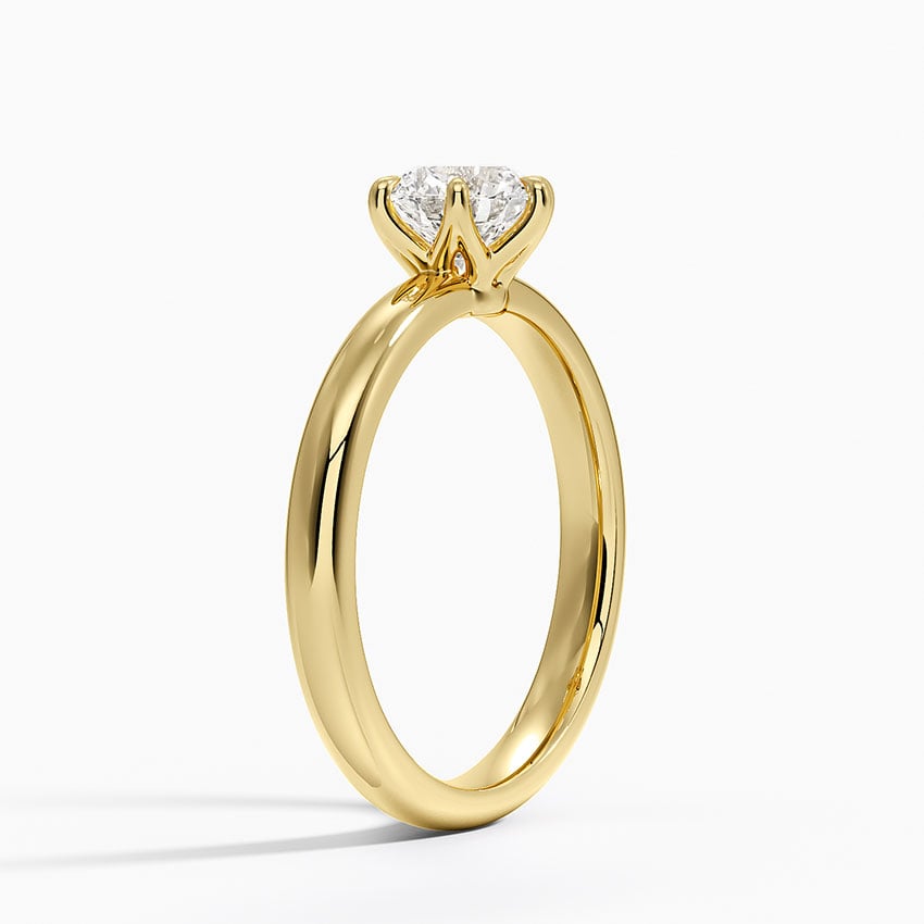 Esme 2.5mm Solitaire Ring Yellow Gold 18k Round Engagement Ring