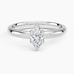 Esme 2.5mm Solitaire Ring Platinum Marquise Engagement Ring