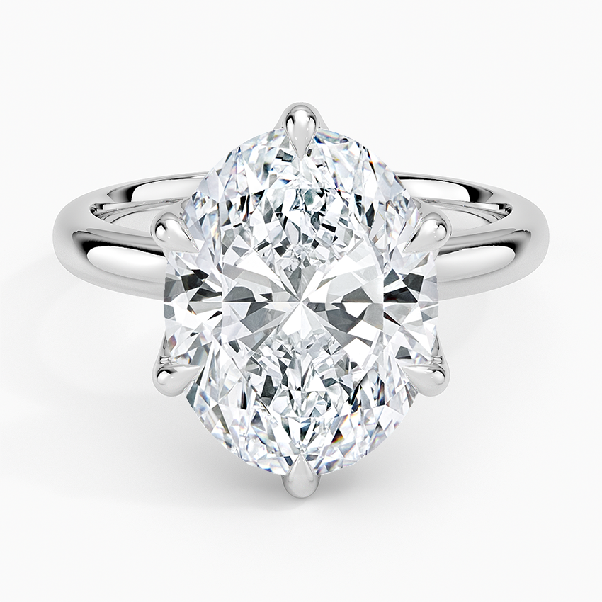Esme 2.5mm Solitaire Ring Platinum Oval Engagement Ring