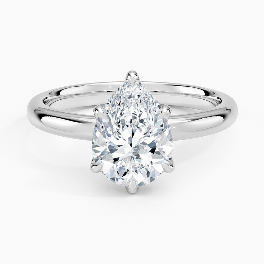 Esme 2.5mm Solitaire Ring Platinum Pear Engagement Ring