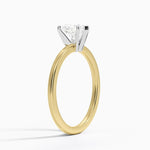Six-Prong Petite Comfort Fit 1.5mm Solitaire Ring Yellow Gold 18k Heart Engagement Ring