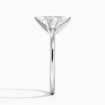 Six-Prong Petite Comfort Fit 1.5mm Solitaire Ring Platinum Marquise Engagement Ring