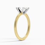 Six-Prong Petite Comfort Fit 1.5mm Solitaire Ring Yellow Gold 18k Marquise Engagement Ring