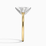 Six-Prong Petite Comfort Fit 1.5mm Solitaire Ring Yellow Gold 18k Marquise Engagement Ring