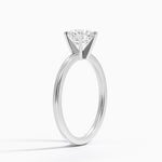 Six-Prong Petite Comfort Fit 1.5mm Solitaire Ring Platinum Round Engagement Ring