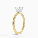 Four-Prong Comfort Fit 1.5mm Ring Yellow Gold 18k Cushion Engagement Ring