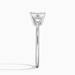 Four-Prong Comfort Fit 1.5mm Ring Platinum Emerald Engagement Ring