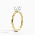Four-Prong Comfort Fit 1.5mm Ring Yellow Gold 18k Oval Engagement Ring