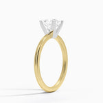 Four-Prong Comfort Fit 1.5mm Ring Yellow Gold 18k Princess Engagement Ring