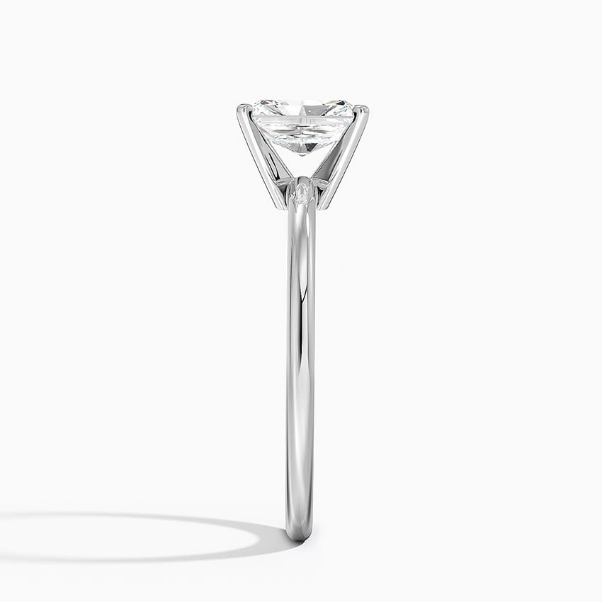 Four-Prong Comfort Fit 1.5mm Ring Platinum Radiant Engagement Ring
