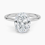 Four-Prong Comfort Fit 1.5mm Ring Platinum Oval Engagement Ring