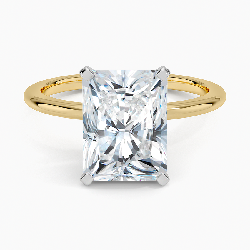 Four-Prong Comfort Fit 1.5mm Ring Yellow Gold 18k Radiant Engagement Ring