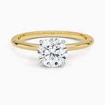 Four-Prong Comfort Fit 1.5mm Ring Yellow Gold 18k Round Engagement Ring