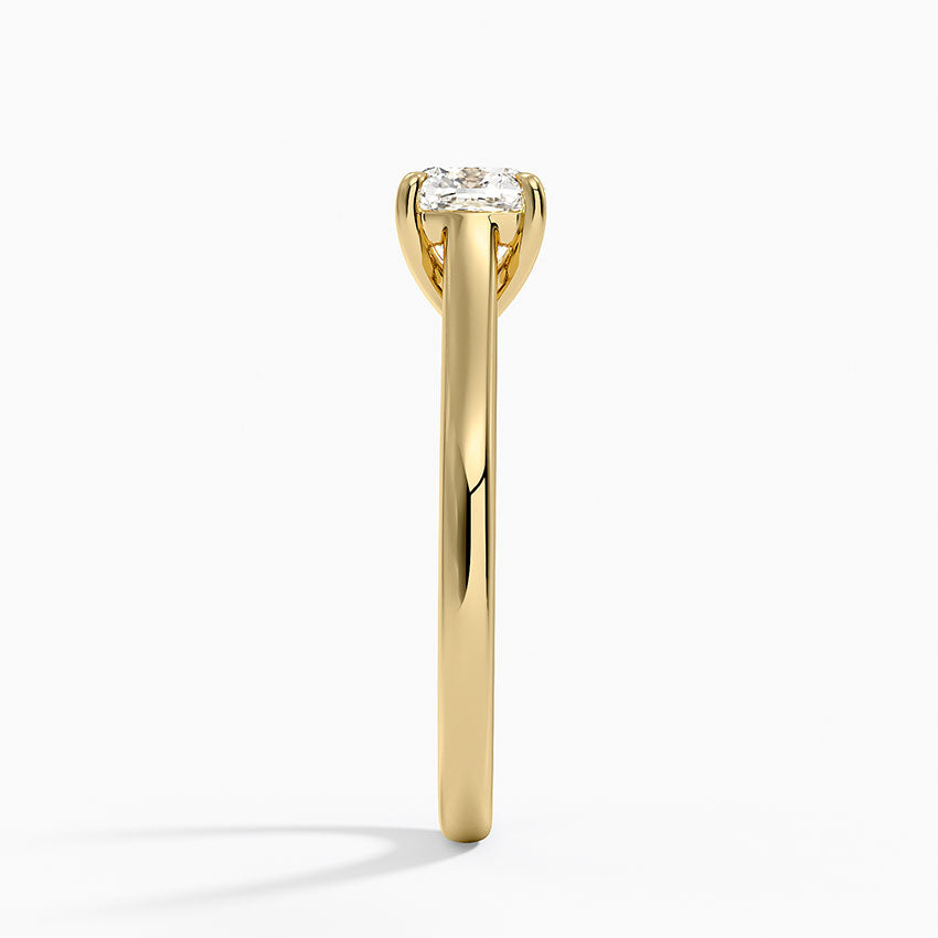 2mm Provence Solitaire Ring Yellow Gold 18k Cushion Engagement Ring