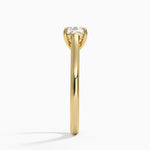 2mm Provence Solitaire Ring Yellow Gold 18k Cushion Engagement Ring