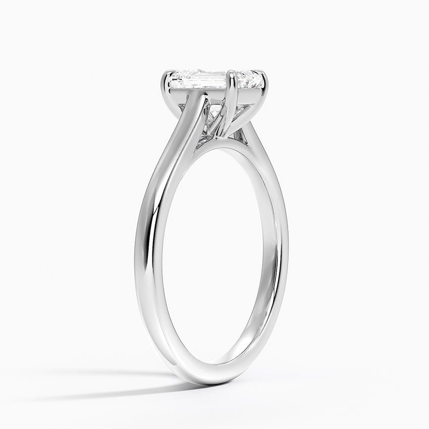 2mm Provence Solitaire Ring Platinum Emerald Engagement Ring