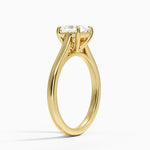 2mm Provence Solitaire Ring Yellow Gold 18k Princess Engagement Ring