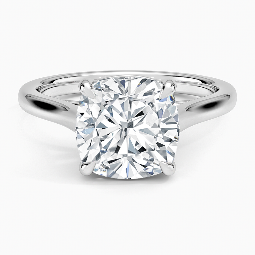 2mm Provence Solitaire Ring Platinum Cushion Engagement Ring