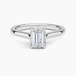 2mm Provence Solitaire Ring Platinum Emerald Engagement Ring