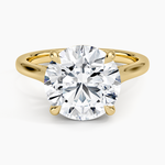2mm Provence Solitaire Ring Yellow Gold 18k Round Engagement Ring
