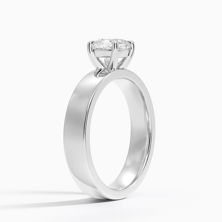 Peyton 4mm Solitaire Ring Platinum Cushion Engagement Ring