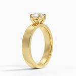 Peyton 4mm Solitaire Ring Yellow Gold 18k Cushion Engagement Ring