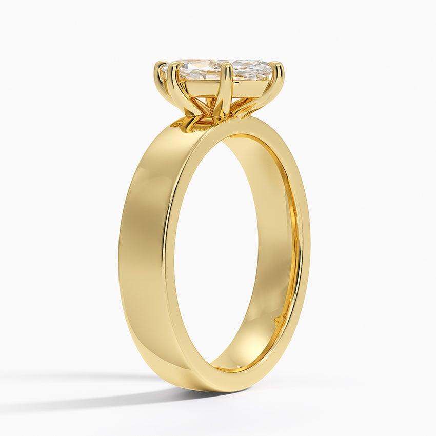 Peyton 4mm Solitaire Ring Yellow Gold 18k Marquise Engagement Ring