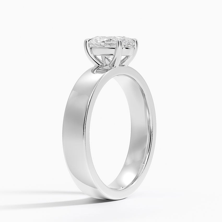 Peyton 4mm Solitaire Ring Platinum Oval Engagement Ring