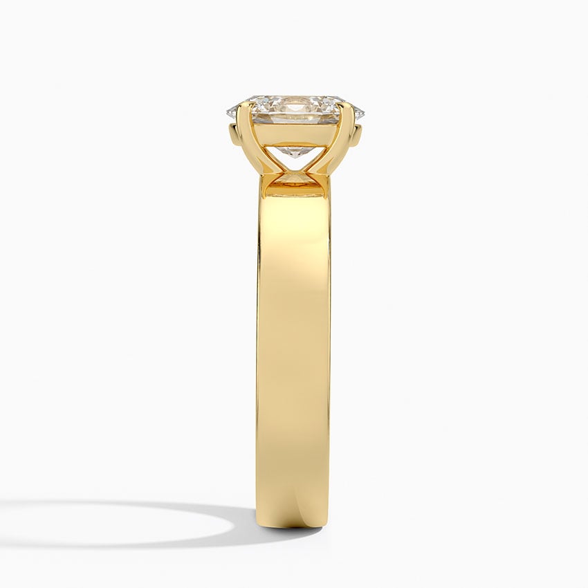 Peyton 4mm Solitaire Ring Yellow Gold 18k Oval Engagement Ring