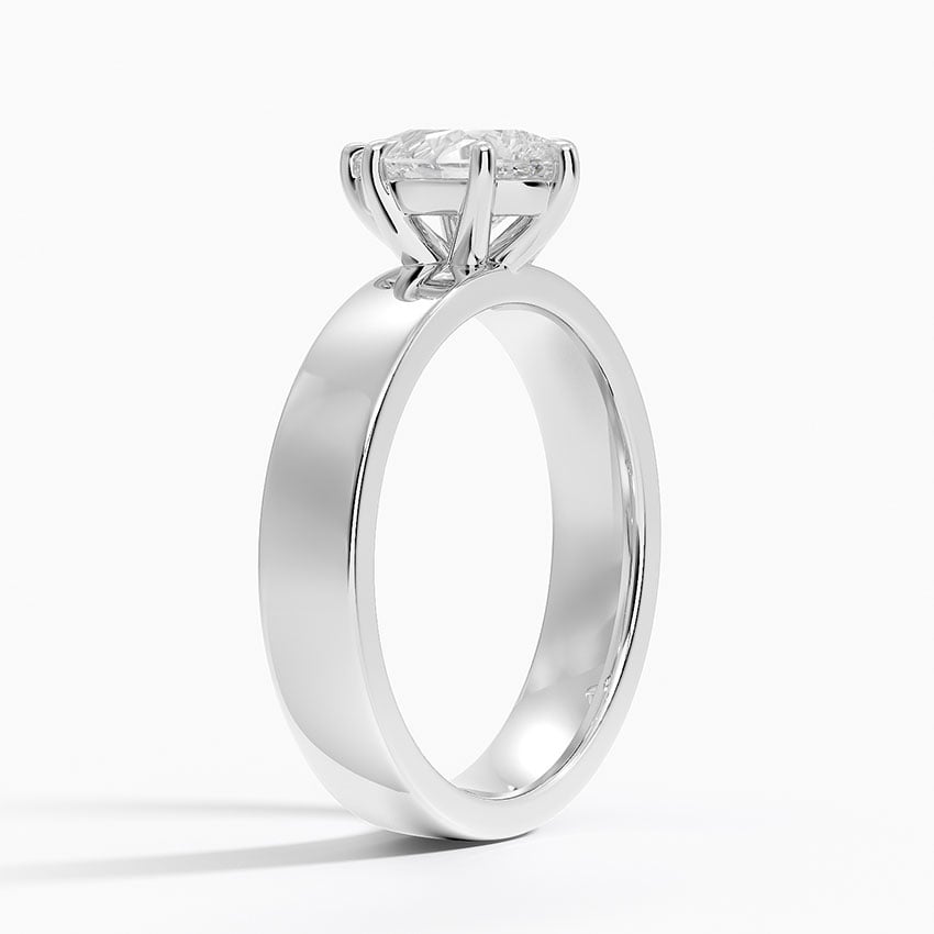 Peyton 4mm Solitaire Ring Platinum Pear Engagement Ring