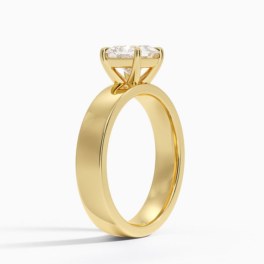 Peyton 4mm Solitaire Ring Yellow Gold 18k Princess Engagement Ring