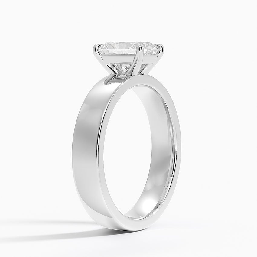 Peyton 4mm Solitaire Ring Platinum Radiant Engagement Ring