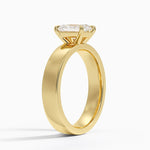 Peyton 4mm Solitaire Ring Yellow Gold 18k Radiant Engagement Ring