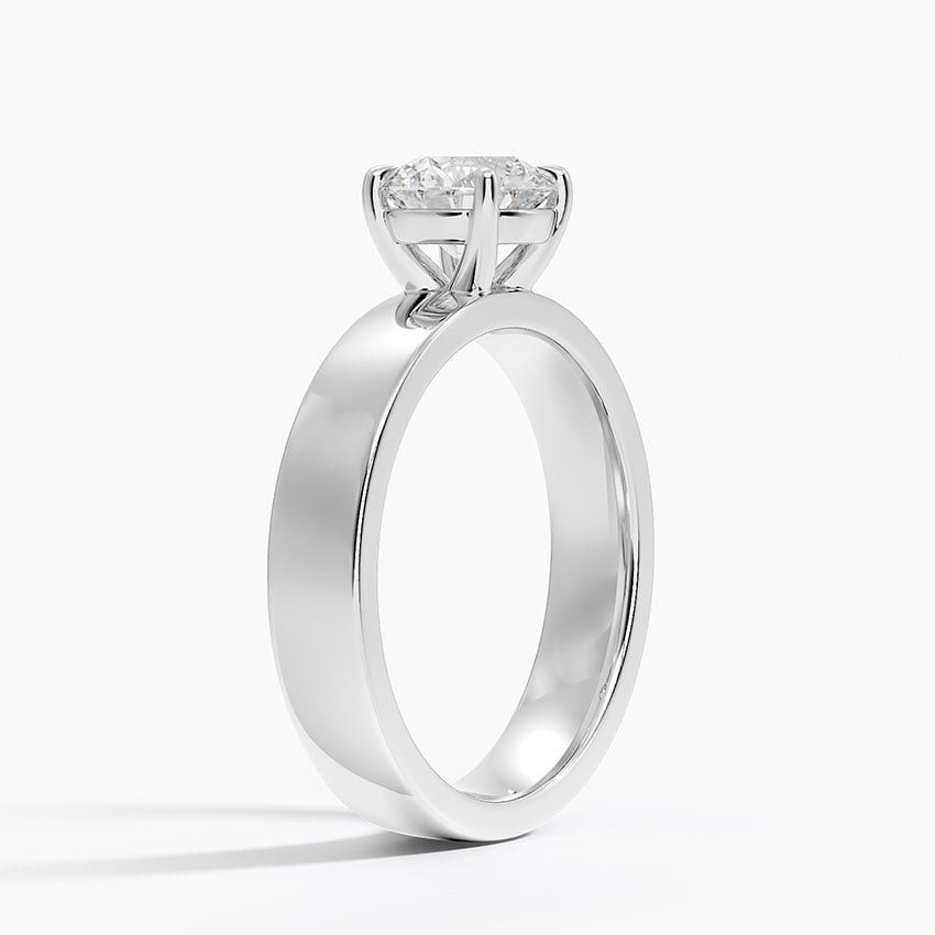Peyton 4mm Solitaire Ring Platinum Round Engagement Ring