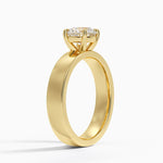 Peyton 4mm Solitaire Ring Yellow Gold 18k Round Engagement Ring