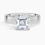 Peyton 4mm Solitaire Ring Platinum Asscher Engagement Ring