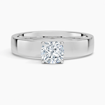 Peyton 4mm Solitaire Ring Platinum Cushion Engagement Ring