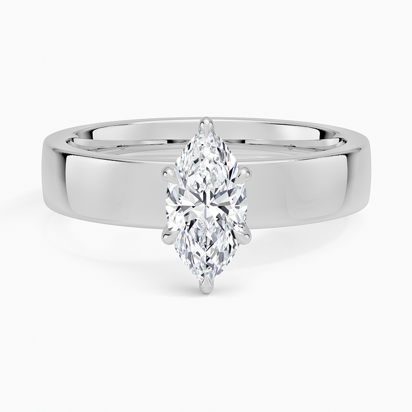 Peyton 4mm Solitaire Ring Platinum Marquise Engagement Ring