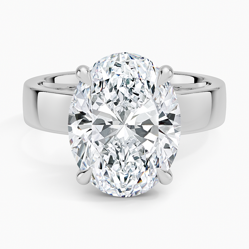 Peyton 4mm Solitaire Ring Platinum Oval Engagement Ring