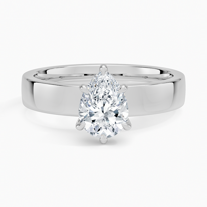 Peyton 4mm Solitaire Ring Platinum Pear Engagement Ring