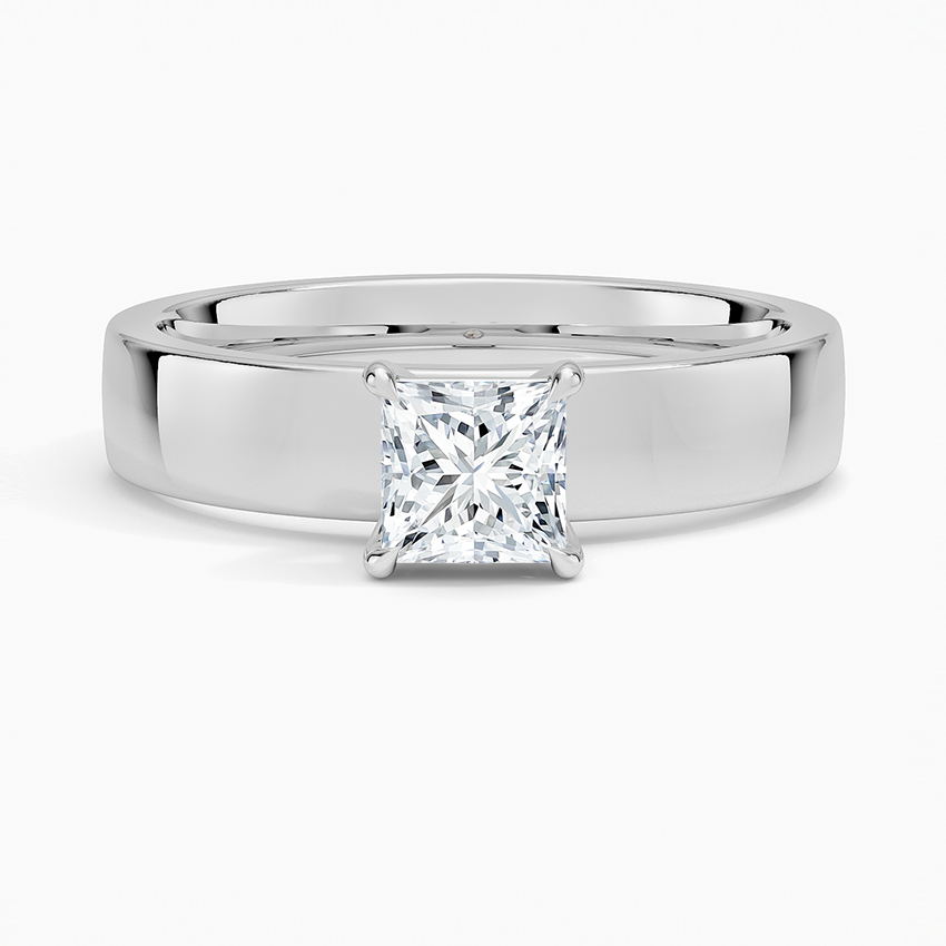 Peyton 4mm Solitaire Ring Platinum Princess Engagement Ring