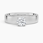 Peyton 4mm Solitaire Ring Platinum Round Engagement Ring
